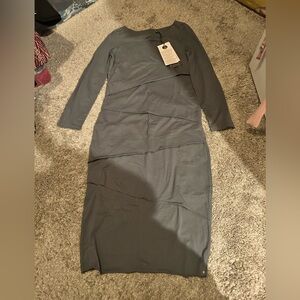 Neon Buddha Charcoal Long Sleeve Dress